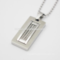 Classic Stainless Steel Rectangle Pendant Fashion Men Necklace